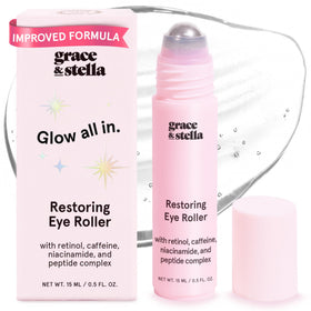 grace & stella front packaging showing compact travel-friendly roller