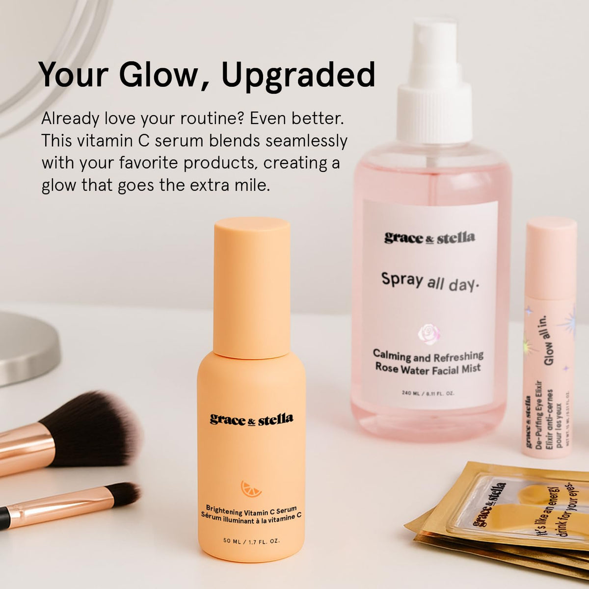 grace & stella morning face application under sunscreen for brightening routine