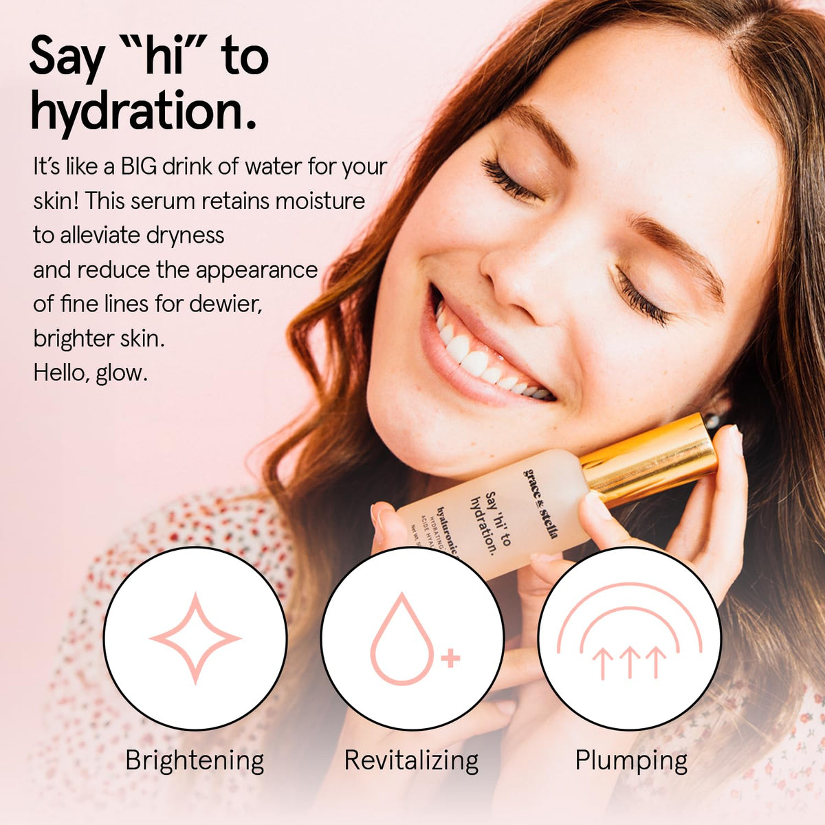 grace & stella pump detail highlighting easy dispensing and controlled use