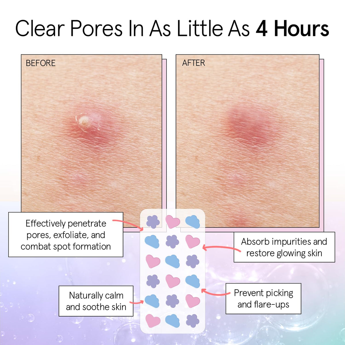 grace & stella patch texture macro highlighting thin flexible film benefit