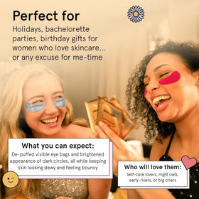 grace & stella lifestyle image of woman relaxing with patches for self-care