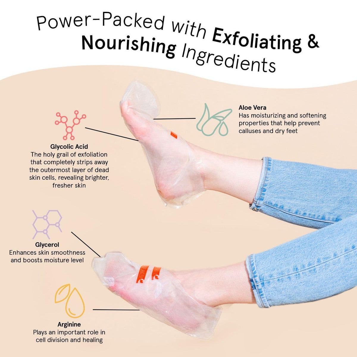 grace & stella foot mask applied on feet in living room for a relaxing self-care session