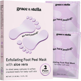 grace & stella front packaging showing lavender masks and award recognition for gentle exfoliation