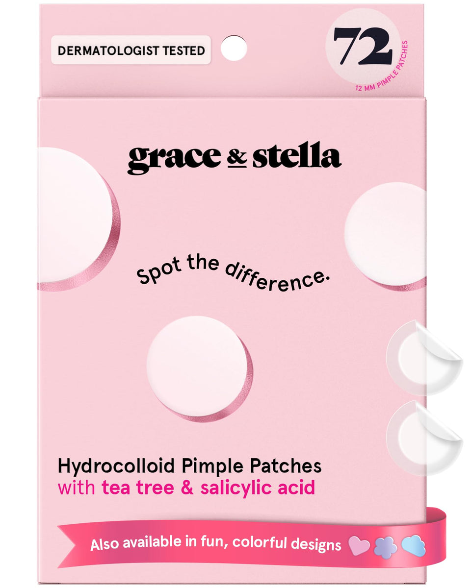 grace & stella front packaging showing 72-count pouch and branding, clear convenience