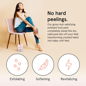 grace & stella open booties inside sachet revealing infused solution for easy at-home pedicure