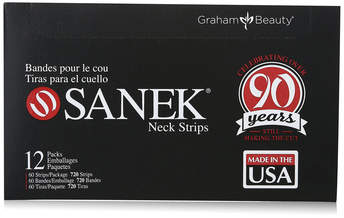 Graham Medical front packaging showing box of neck strips for clean service