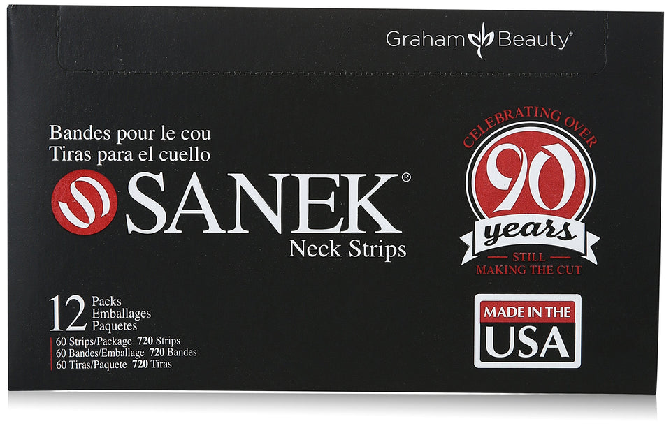 Graham Medical front packaging showing box of neck strips for clean service