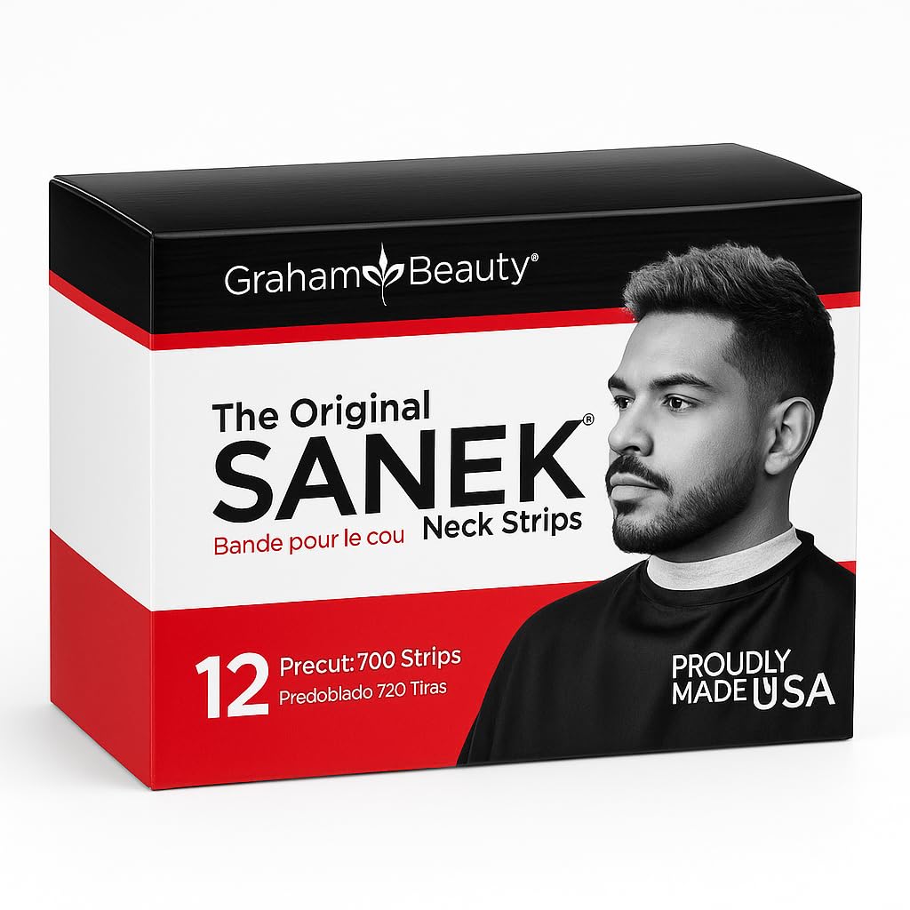 Graham Medical strip in use under salon cape demonstrating protection benefit