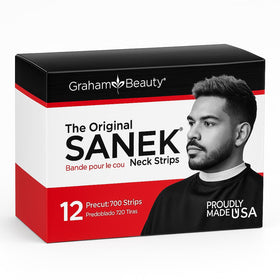 Graham Medical strip in use under salon cape demonstrating protection benefit