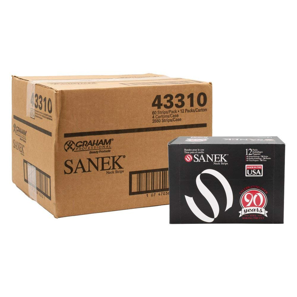 Graham neck strips front packaging showing box and packs, ensuring easy restocking