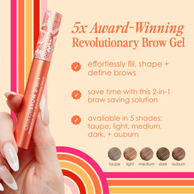 Grande Cosmetics product applied to eyebrow demonstrating instant fullness