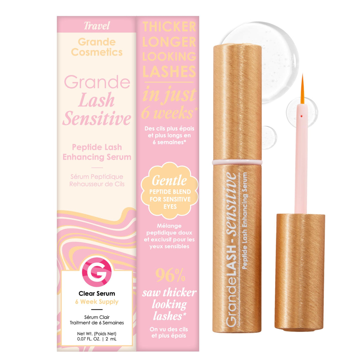 Grande Cosmetics front packaging showing product and benefits