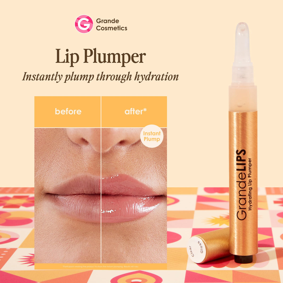 Grande Cosmetics cushion applicator close-up demonstrating easy, even product application