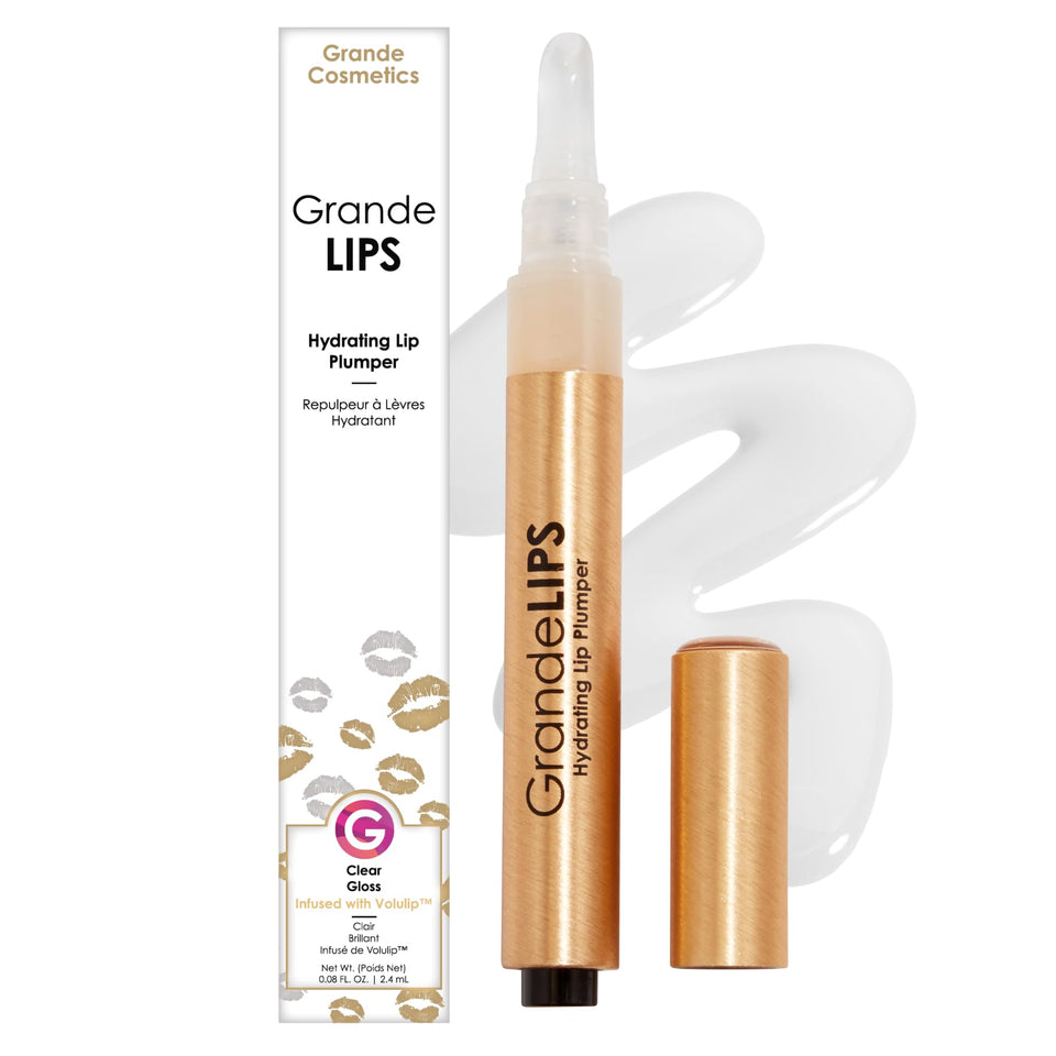 Grande Cosmetics front packaging showing clear gloss and branding for gift-ready appeal
