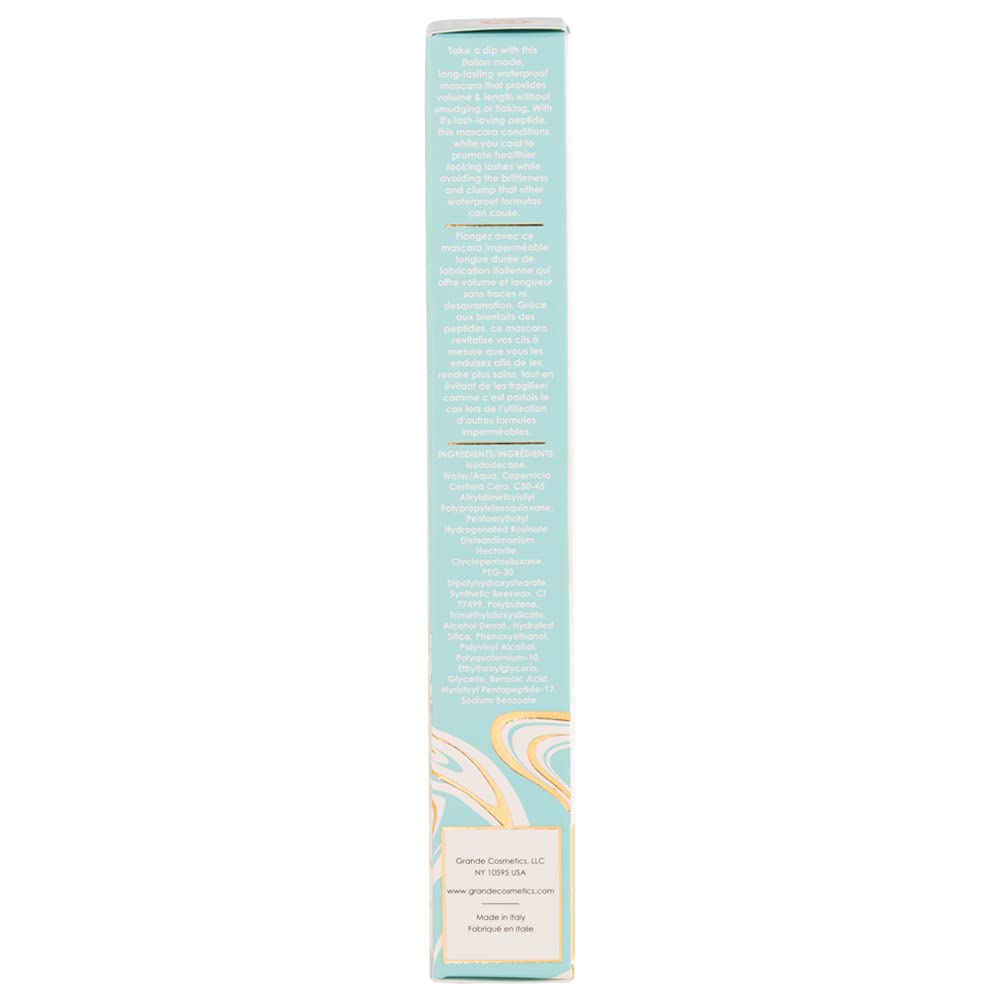 Grande Cosmetics mascara beside coin for compact size and travel convenience