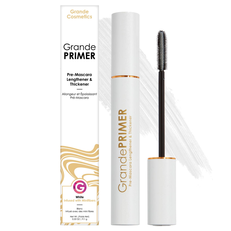 Grande Cosmetics GrandePRIMER front packaging showing product benefits