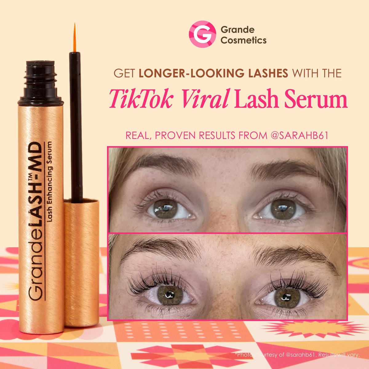 Grande Cosmetics GrandeREPAIR serum texture on applicator demonstrating conditioning benefit