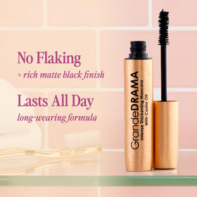Grande Cosmetics before and after lashes comparison, demonstrates visible volume