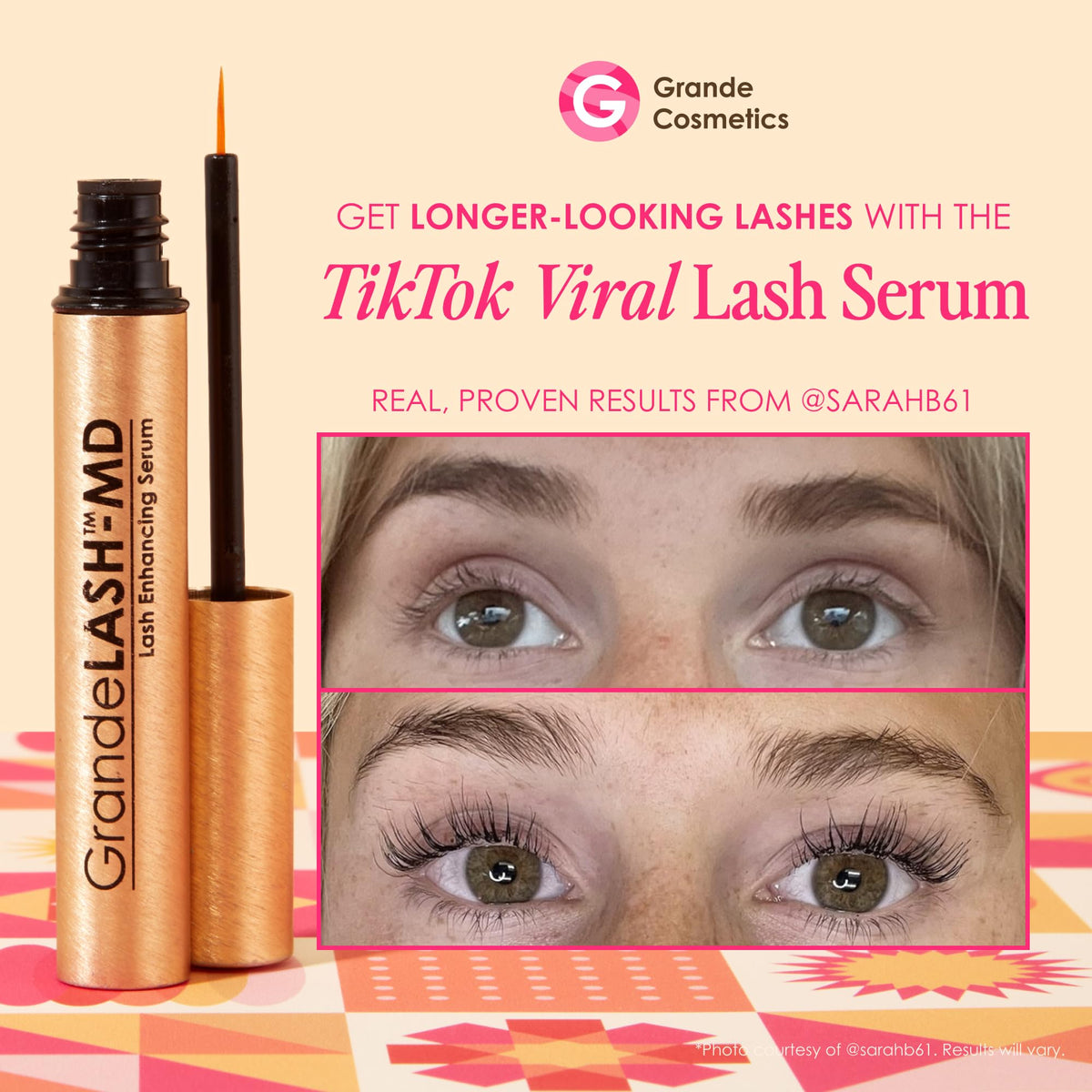 Grande Cosmetics precision applicator brush close-up for accurate nightly application
