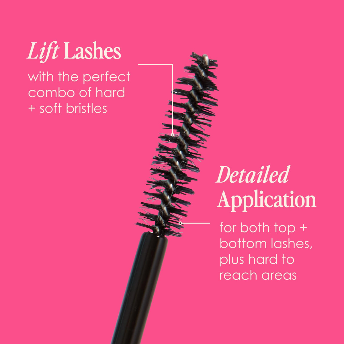 Grande Cosmetics mascara in hand displays compact size and portability