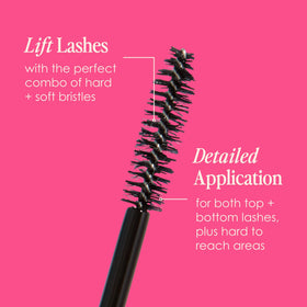 Grande Cosmetics mascara in hand displays compact size and portability
