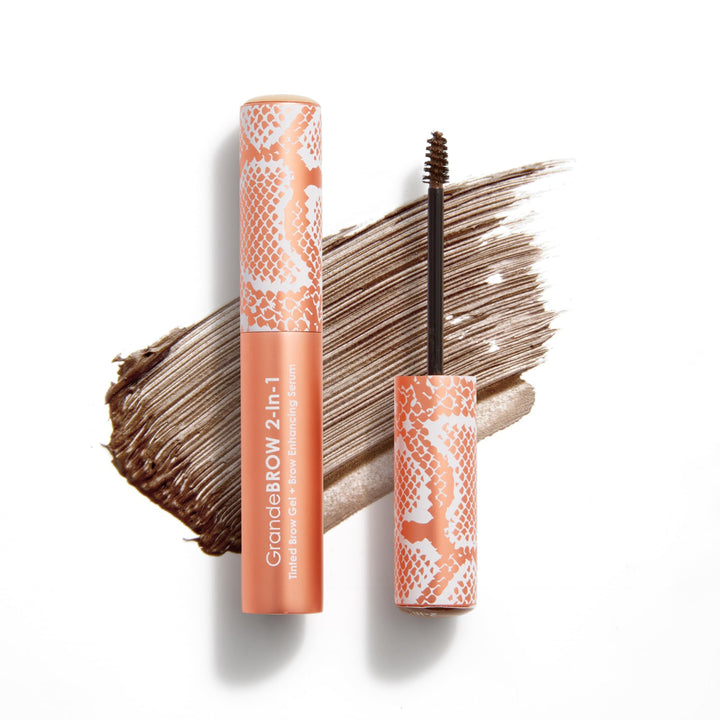 Grande CosmeticsGrandeBROW front packaging showing compact travel tube for convenience