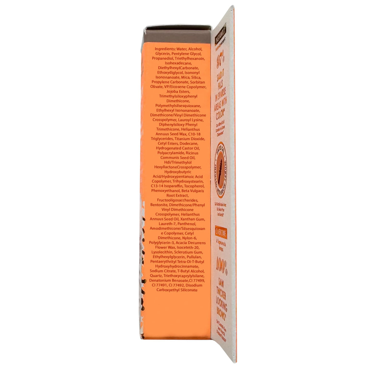 Grande Cosmetics label detail and ingredients panel for informed purchase benefit