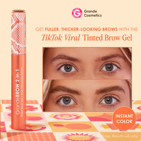 Grande CosmeticsGrandeBROW wand and brush detail delivering precise shaping benefit