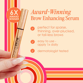 Grande Cosmetics GrandeBROW application demo on brow for easy nightly use