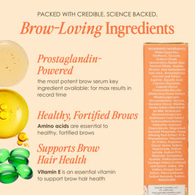 Grande Cosmetics GrandeBROW label ingredient list emphasizing vitamins