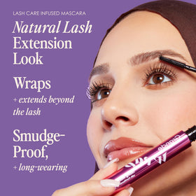 Grande Cosmetics GrandeWRAP dome tip closeup showing fanning ability and volume benefit