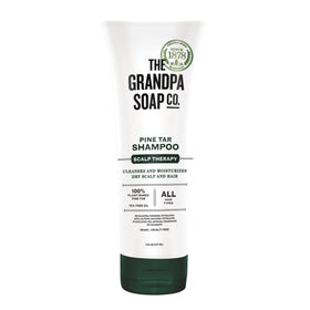 Grandpa's Soap Company front tube view showing product and clear label benefits