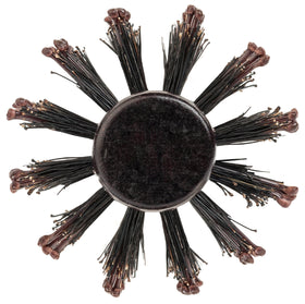 GranNaturals close-up of boar and nylon bristles smoothing hair and reducing frizz