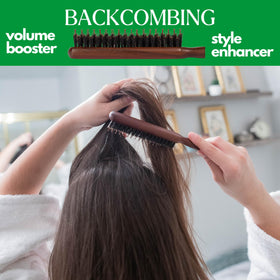 GranNaturals brush smoothing hairline to control edges and reduce flyaways