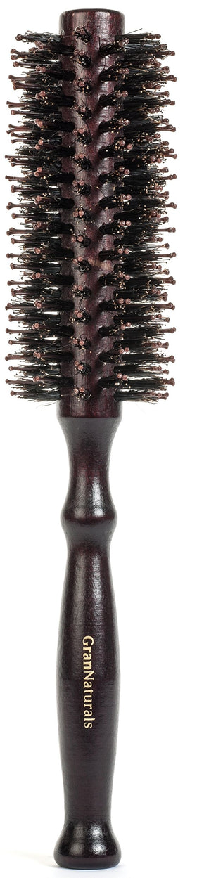 GranNaturals front view of round brush showing barrel and bristles for precise styling
