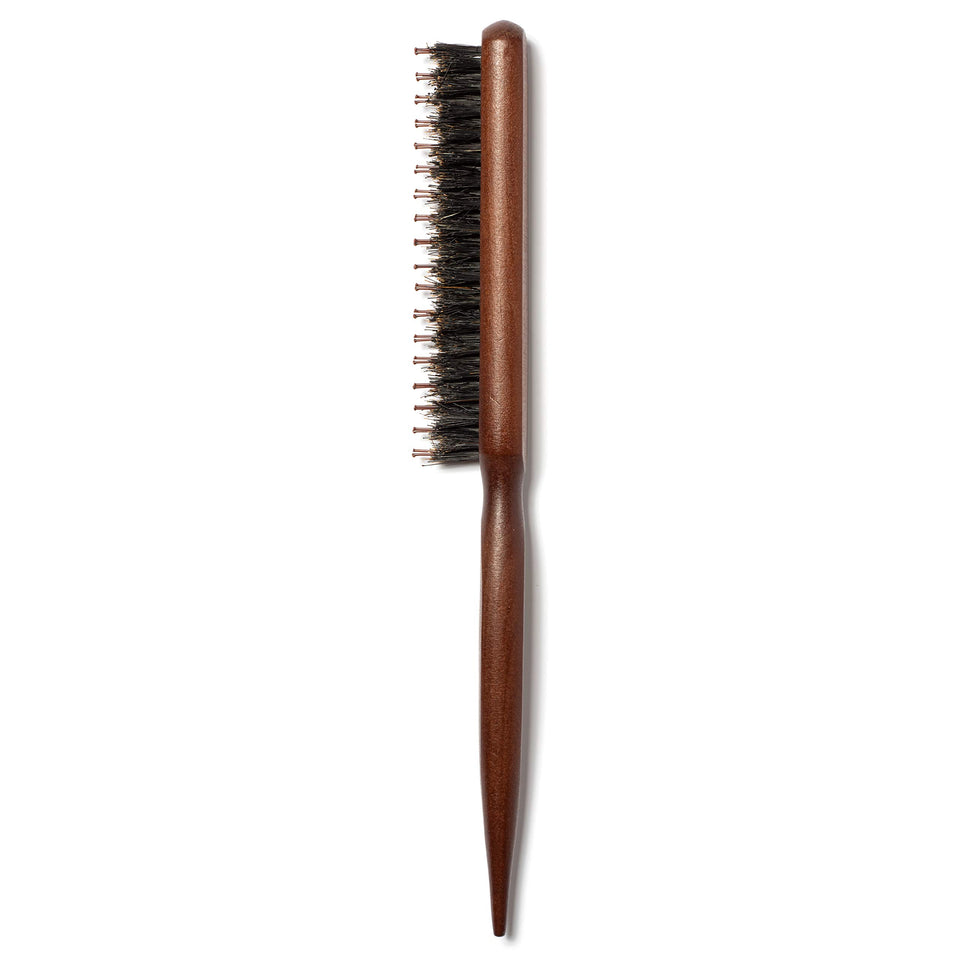 GranNaturals front view of brush showing mixed bristles and compact head for styling