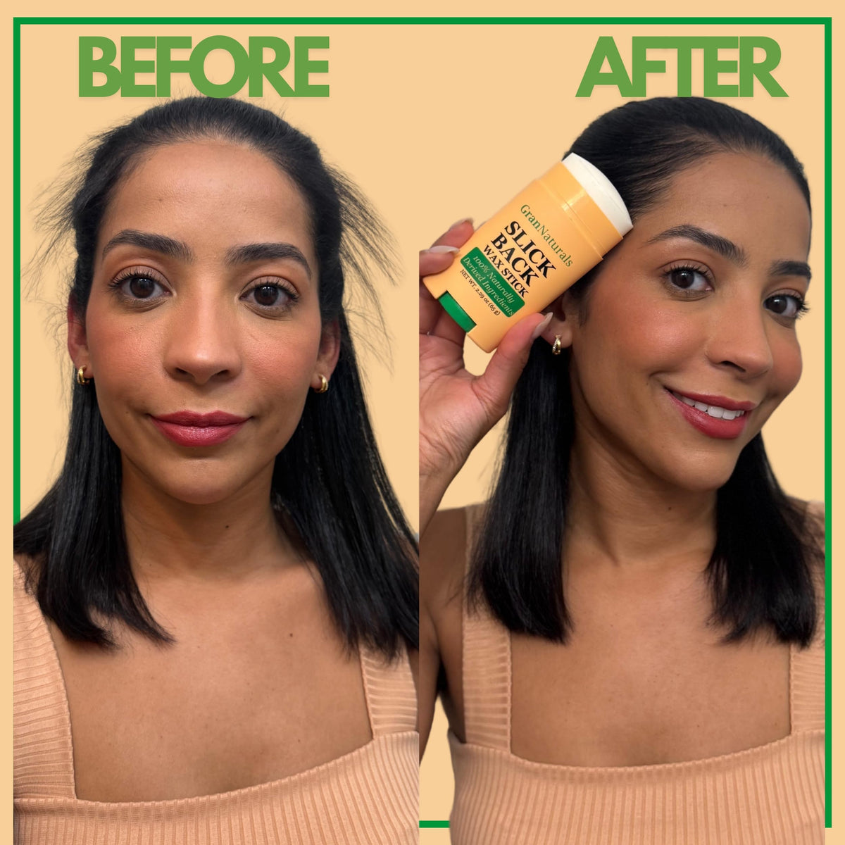 GranNaturals used to create a sleek bun for polished styling