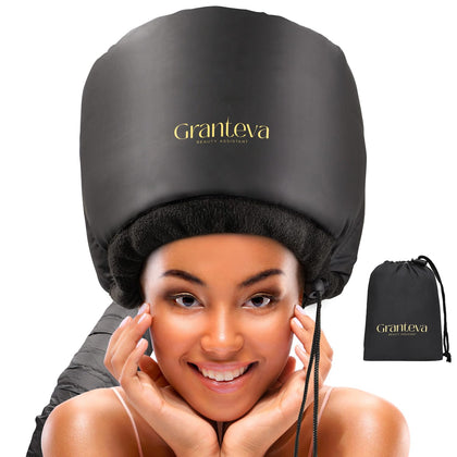 Granteva hooded dryer attachment front view showing full coverage benefit