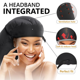 Granteva integrated padded headband detail shields ears and neck benefit