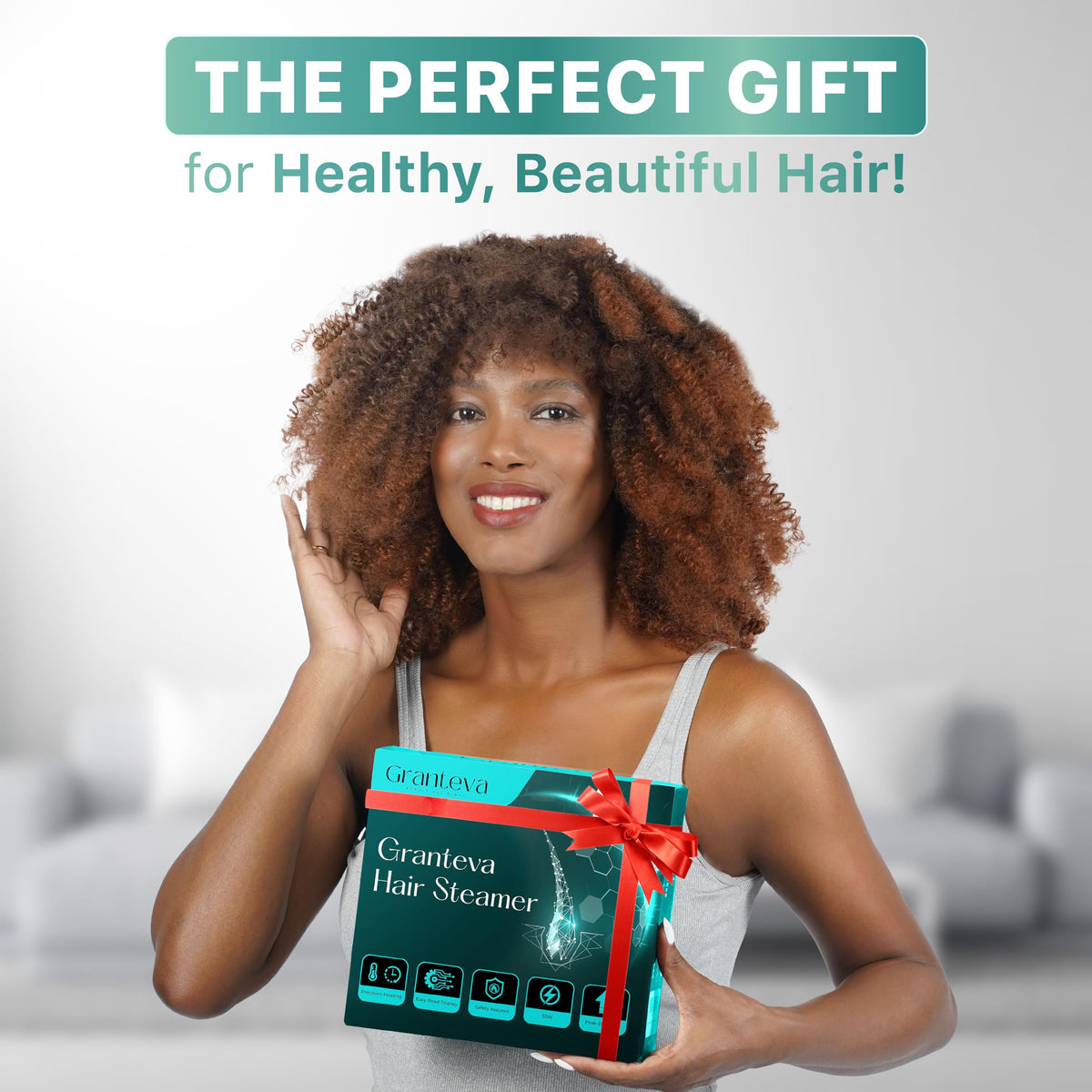 Granteva cap on wash-day setup showing salon-grade treatment benefit