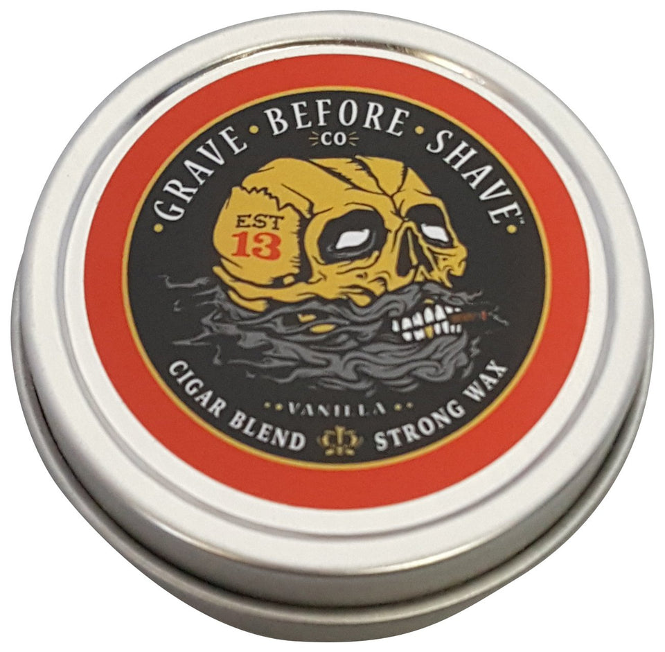 Grave Before Shave front tin showing label and compact design for travel