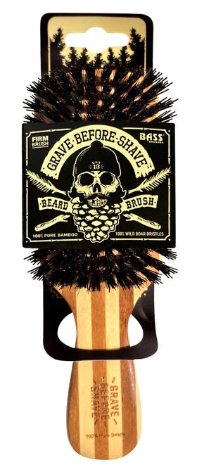 Grave Before Shave front view showing bamboo handle and logo, durable design benefit