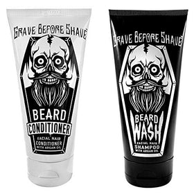 Grave Before Shave close-up of argan oil drop and product texture, shows nourishing effect