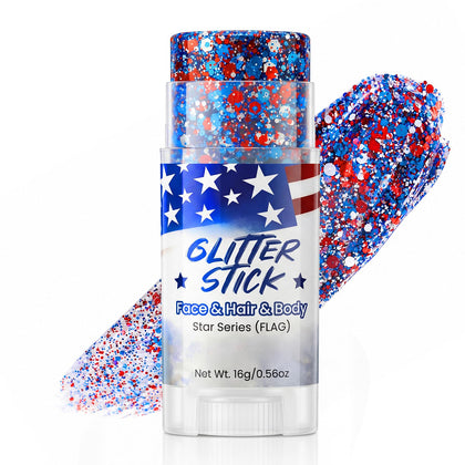 Gravel Dew front packaging showing patriotic glitter stick and benefits