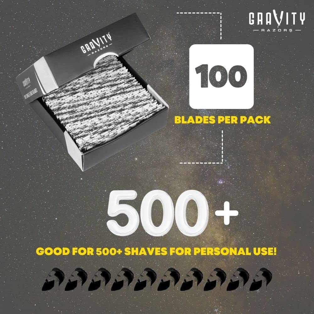 GRAVITY RAZORS blade edge close-up highlighting sharpness and clean cuts