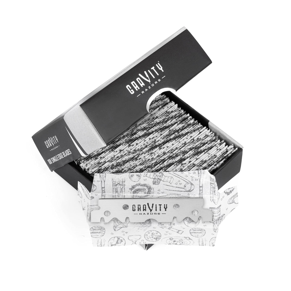 GRAVITY RAZORS barber using blade in shave service showing professional performance benefit