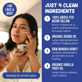 Grazly balm being applied to hand to soften dry skin quickly
