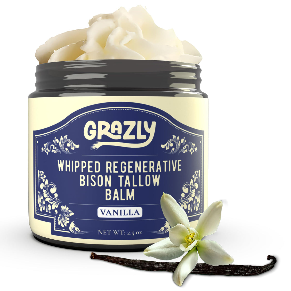 Grazly front jar 2.5 oz showing label and compact size benefit