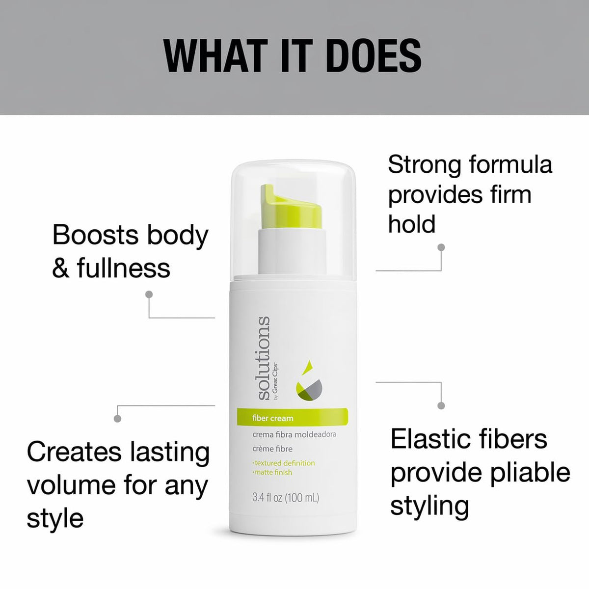 GREAT CLIPS being applied to damp hair demonstrating easy distribution and volume