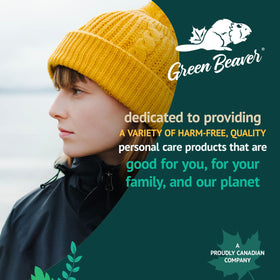 Green Beaver 50 g stick in hand showing compact size for travel convenience